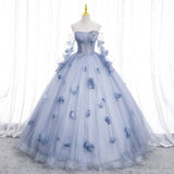 Niulatu Off Shoulder Tulle Long Prom Dress, Sweet Long Formal Dress HZ1108