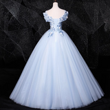 Niulatu 0ff-the-shoulder Tulle Embroidery Long Prom Dress, Elegant Long Formal Dress HZ1108