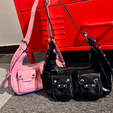 Niulatu and cool hot girl style fashion one-shoulder underarm bag niche design motorcycle bag HZ1108