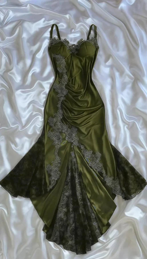 Niulatu Navy Blue Mermaid Lace Prom Dress Party Dress HZ0113