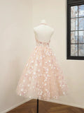 Niulatu V-Neck Tulle Sequins Short Prom Dress, Cute A Line Backless Homecoming Dress HZ1108
