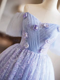 Niulatu Appliques Sequins Homecoming Dress, Beautiful A-Line Short Prom Dress HZ1108