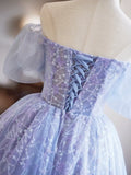 Niulatu Appliques Sequins Homecoming Dress, Beautiful A-Line Short Prom Dress HZ1108