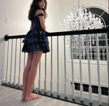 Niulatu Sweetheart Tiered Short Homecoming Dress HZ1108