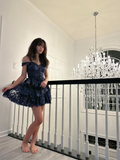 Niulatu Sweetheart Tiered Short Homecoming Dress HZ1108