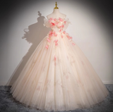Niulatu A-line Off-Shoulder Tulle Long Prom Dress, Sweet 16 Dress HZ1108
