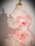 Niulatu A-line Off-Shoulder Tulle Long Prom Dress, Sweet 16 Dress HZ1108