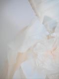 Niulatu Champagne A-Line Strapless Tulle Wedding Dress£¬Gentle Beaded Long Bridal Dress HZ1108
