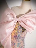 Niulatu A-line Strapless Sequined Long Prom Dress, Sweet 16 Dress HZ1108
