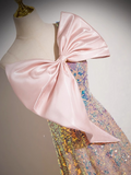 Niulatu A-line Strapless Sequined Long Prom Dress, Sweet 16 Dress HZ1108