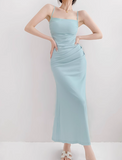 Niulatu mermaid spaghetti strap long dress HZ1103