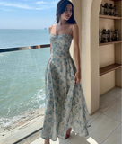 Niulatu Sweetheart Floral Slip Dress HZ1103