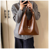 Niulatu retro shoulder bag casual bucket bag HZ1103