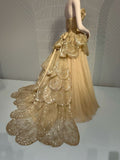 Niulatu A-line Strapless Tulle Sequined Long Ball Gown HZ1103