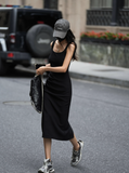 Niulatu Sleeveless Square Neck Suspender Dress HZ1103