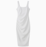 Niulatu Sleeveless Square Neck Suspender Dress HZ1103