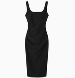 Niulatu Sleeveless Square Neck Suspender Dress HZ1103