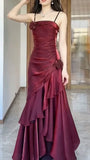 Niulatu Satin Prom Dress for Quinceanera&Party-Fairytale A-line Straps Evening Gown for Birthday HZ1103