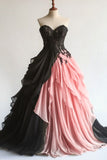 Niulatu Sweetheart Neck Chiffon Applique Long Prom Dress Elegant Evening Gown HZ1103