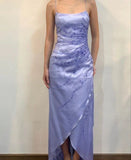 Niulatu Spaghetti Straps Prom Dress With Slit HZ1103