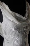 Niulatu Chiffon Beaded Long Prom Dress Simple Mermaid Wedding Dress HZ1103