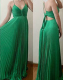 Niulatu Green Backless Prom Dress for Vegas Pool Party?? Glam Chiffon Evening Dress for Special Ocassion HZ1026