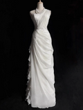 Niulatu Bodycon Satin Tulle Long Prom Dress Simple Wedding Dress HZ1103