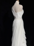 Niulatu Bodycon Satin Tulle Long Prom Dress Simple Wedding Dress HZ1103