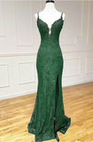 Niulatu Mermaid Formal Dresses Under $170?? Charming Grape Spaghetti Straps Applique Long Backless Prom Dress With Slit HZ1026