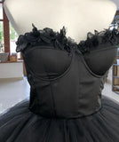 Niulatu Sweetheart Corset Tulle Strapless Prom Dress HZ1103
