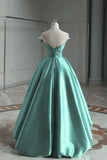 Niulatu Satin Off-the-shoulder Long Prom Dress Bridesmaid Dress HZ1103