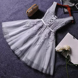 Niulatu Neck Short Pink Lace Prom Dress,Sweet HomeComing Dress HZ1103