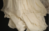 Niulatu Square Neck Chiffon Lace Empire Dress Long Prom Dress Beaded Wedding Dress HZ1103