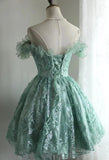 Niulatu A-Line Tulle Beading Sequins Short Prom Dress Homecoming Dress HZ1103
