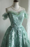 Niulatu A-Line Tulle Beading Sequins Short Prom Dress Homecoming Dress HZ1103