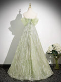 Niulatu A-Line Off the Shoulder Glittering Tulle Sequins Long Prom Dress Sweet 16 Dress HZ1103