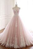 Niulatu A Line Spaghetti Strap Tulle Beaded Long Prom Dress Sweet Applique Wedding Dress HZ1103