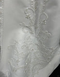 Niulatu Spaghetti Strap Beaded Satin Long Prom Dress White Wedding Dress Graduation Prom Dress HZ1103