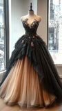Niulatu Sweetheart Neck Beaded Tulle Long Prom Dress for Quinceanera Lace Applique Wedding Dress HZ1103