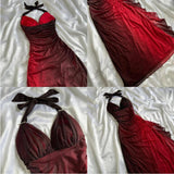Niulatu ?Chiffon Halter Sheath Prom Dress for Party&Birthday Elegant Blue Evening Gowns HZ1026