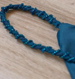 Niulatu Spaghetti Strap Chiffon Beaded Appliqu¨¦ Long Prom Dress Evening Dress HZ1103