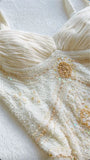 Niulatu Yellow Mermaid Tulle Chiffon Long Prom Dress Pretty Birthday Dress HZ1103
