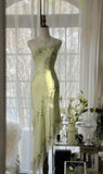 Niulatu Light Green Simple Bodycon Party Dresses Elegant One Shoulder Chiffon Applique Beaded Prom Dress HZ1103