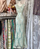 Niulatu Mermaid V-neck Satin Tulle Long Prom Dress HZ1103