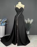 Niulatu Pink Long One Shoulder Sleeveless Prom Dress Long Slit Online HZ1103