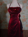 Niulatu Simple Bodycon Dress Spaghetti Strap Chiffon Long Prom Dress Applique Graduation Prom Dress HZ1103