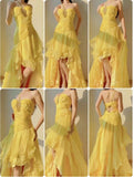 Niulatu A-Line One Shoulder Chiffon Long Prom Dress Sweet Layered Birthday Dress HZ1103