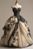 Niulatu Sweetheart Neck Chiffon Beaded Long Prom Dress Retro Applique Adult Ceremony Dress HZ1103
