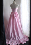 Niulatu Spaghetti Strap Satin Long Bridesmaid Dress Birthday Quinceanera Dress Prom Dress HZ1103
