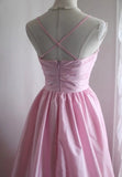 Niulatu Spaghetti Strap Satin Long Bridesmaid Dress Birthday Quinceanera Dress Prom Dress HZ1103